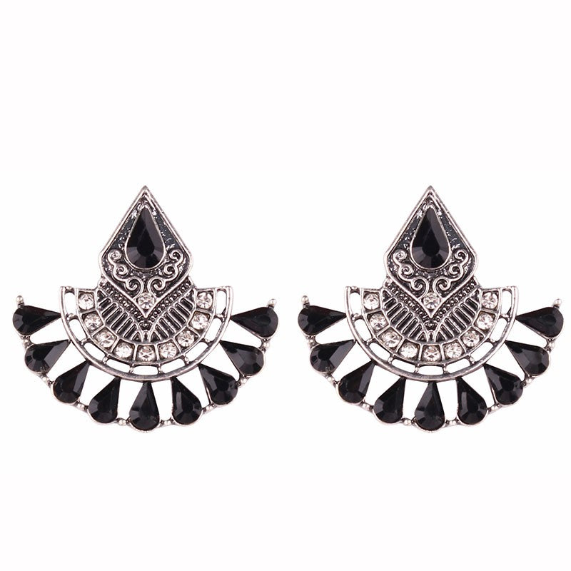 Vintage geometric Ethnic Semicircle earring - 2 styles