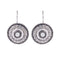 Antique Silver Round Crystal Clip-on Earring
