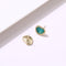 Colorful Green Shell Style Stud Earring
