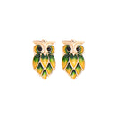 Cute Colorful Owl Stud Earring
