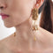 Golden Crystal Beads Drop Party Earrings