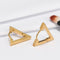 Geometric Triangle Golden Huggie Hoop Earring