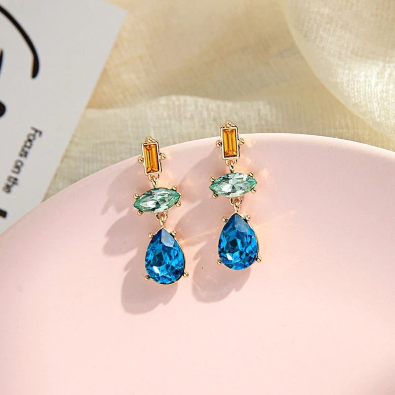 Flipkart.com - Buy masterclass Water Drop Earrings Crystal Crystal Drops &  Danglers Online at Best Prices in India
