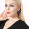 Dangle Bead Blue Tassel Pendant Drop Earrings