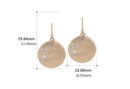 Antique Round Shaped Shiny Crystals Gold Dangle Earrings - [neshe.in]
