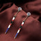 Triangle Long Colorful Enamel Strip Drop Earrings - [neshe.in]