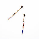 Triangle Long Colorful Enamel Strip Drop Earrings - [neshe.in]