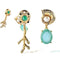 Graceful Rhinestone Branch Asymmetrical Earring - [neshe.in]