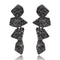 Gold & Gun Metal Color Nature Stone Shape Drop Earrings - 2 Colors Small Size - [neshe.in]