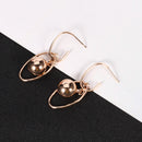 Shining Gold and Silver Color Ball Shape Drop Earrings - 2 Colors - [neshe.in]