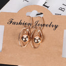 Shining Gold and Silver Color Ball Shape Drop Earrings - 2 Colors - [neshe.in]