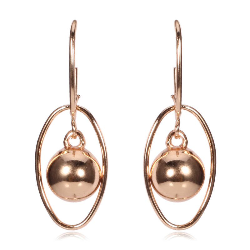 Shining Gold and Silver Color Ball Shape Drop Earrings - 2 Colors - [neshe.in]