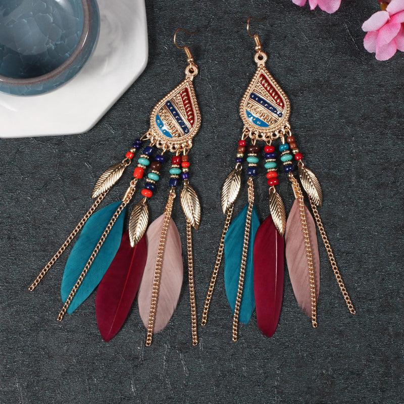 Feather Earrings – Colladay Leather