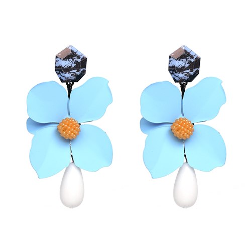 Vintage Big Flower Drop Statement Earrings - 7 Colors - [neshe.in]