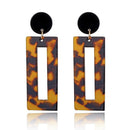 Trendy Acrylic Rectangle Geometric Drop Earrings - 2 Colors - [neshe.in]