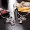 Vintage Red Crystal Cross Boho Long Drop Earrings - 2 Colors - [neshe.in]