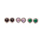 Cute Round Crystal Stud Earrings in 3 Colors - [neshe.in]