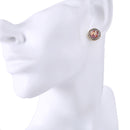 Cute Round Crystal Stud Earrings in 3 Colors - [neshe.in]
