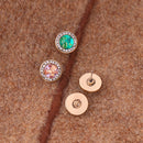 Cute Round Crystal Stud Earrings in 3 Colors - [neshe.in]