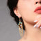 Trendy Layered Chain Drop Earrings Wedding Jewelry - [neshe.in]