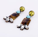 Rectangle brown blue stone crystal - [neshe.in]