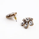 Antique Golden Crystal Petals Stud Style - [neshe.in]
