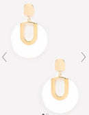 Big Round Acrylic Dangle Earrings - 2 Colors - [neshe.in]