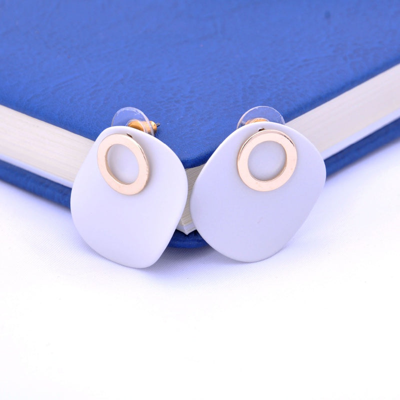 Geometric Acrylic Style Stud Earring - 4 Colors - [neshe.in]