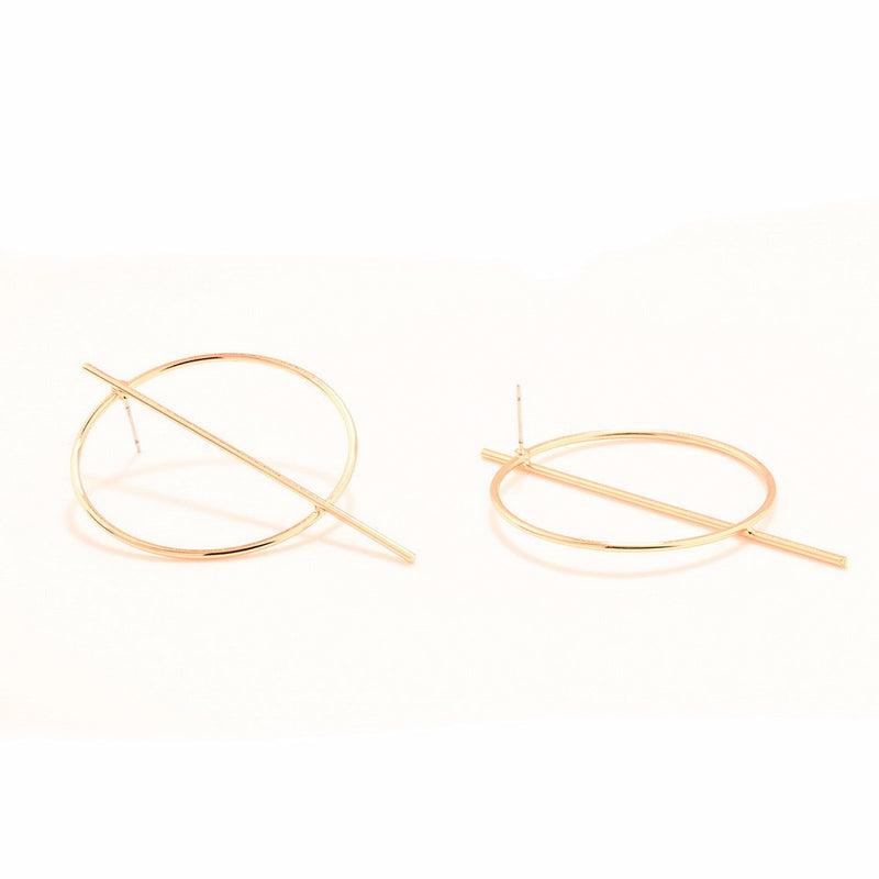 Stylish European Big Round Circle Hoop Earrings - 2 Colors - [neshe.in]