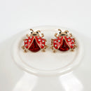 Insect Shaped Lady Bug Earring Stud Style - 3 Colors - [neshe.in]