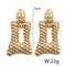 Golden Textured Punk Style Earring - [neshe.in]