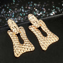 Golden Textured Punk Style Earring - [neshe.in]