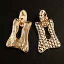 Golden Textured Punk Style Earring - [neshe.in]