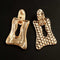 Golden Textured Punk Style Earring - [neshe.in]