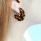 Round Acrylic Brown Hoop Earring - [neshe.in]