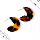 Round Acrylic Brown Hoop Earring - [neshe.in]