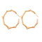 Solid Gold Bamboo Hoop Earrings - [neshe.in]