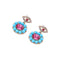 Blue Flower Romantic Crystal Drop Earrings - [neshe.in]