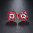 Round AAA CZ Crystal Stud Earrings - 5 Colors - [neshe.in]