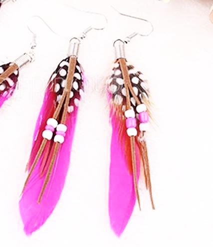 Bohemia Charms  Vintage  Feather Beads Earring - 7 Colors - [neshe.in]