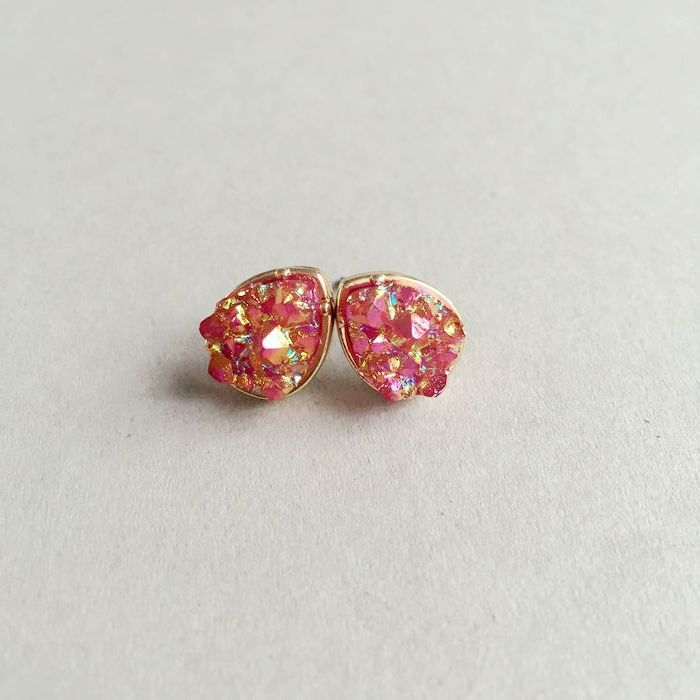 Waterdrop Colorful Stud Earring - 4 Colors - [neshe.in]