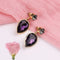 Exaggerated Crystal Drop Stud Ear Jacket - 3 Colors