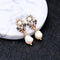 Pearl Vintage Crystal Flower Drop Earrings - [neshe.in]