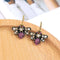 Cute Small Crystal Pink Bee Insect Drop Earring - [neshe.in]