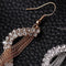 Rhinestone Swirl Crystal Earring - 2 Metal Color - [neshe.in]