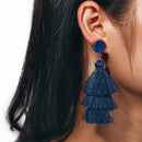 Boho with Rock Stone Tassel Earrings Dangle Earring- 4 Color - [neshe.in]