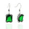 Geometric Austrian Crystal Drop Silver Earrings - 3 Colors - [neshe.in]