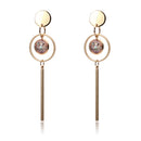 Gold Color Simulated-pearl Lucite Earring -2 colors - [neshe.in]