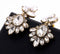 Vintage Geometric Water Drop Oval Crystal Drop Earrings - [neshe.in]