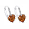 Heart Shape CZ Crystal Stud Drop Earrings- 9 Colors - [neshe.in]